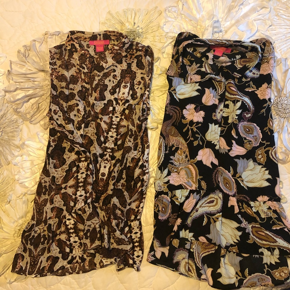 Catherine swing ruffle blouses